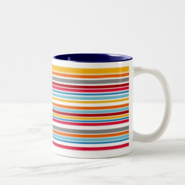 2 Couleurs Tasse de rayure (Droit)