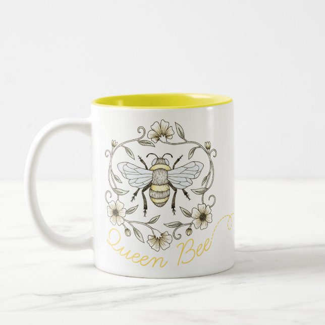 2 Couleurs Tasse de reine des abeilles (Gauche)