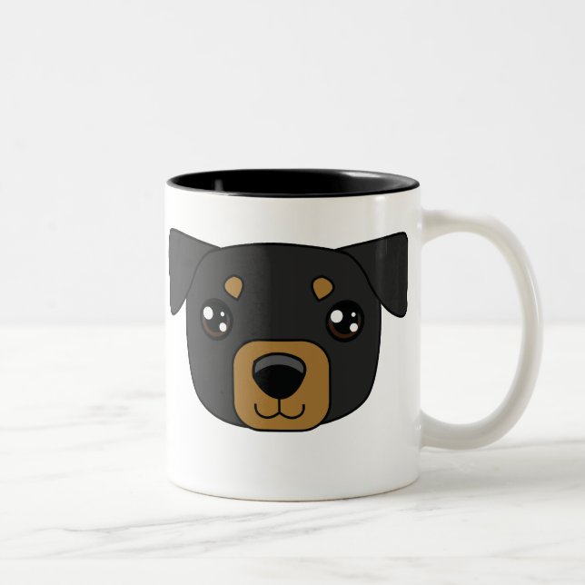2 Couleurs Tasse de Rottweiller (Droit)