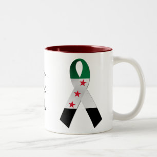 2 Couleurs Tasse de ruban de conscience de drapeau national