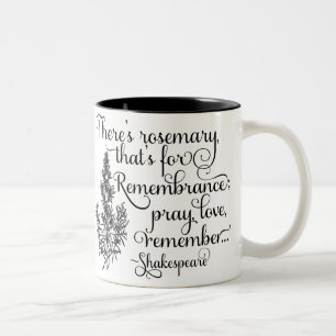 2 Couleurs Tasse de Shakespeare, Rosemary pour le souvenir,