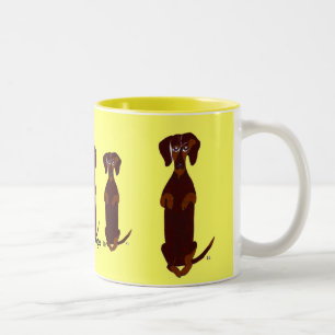 2 Couleurs Tasse de Sidney de teckel