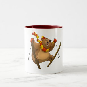 2 Couleurs Tasse de ski d'ours