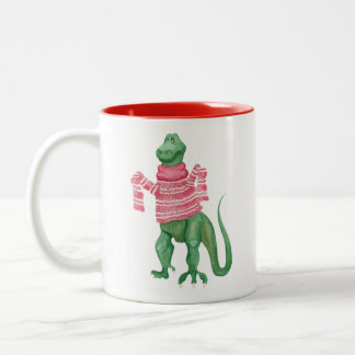 2 Couleurs Tasse de Sweatersaurus-Rex