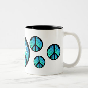 2 Couleurs Tasse de symbole de paix - Pax !