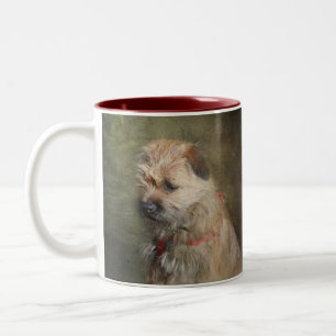 2 Couleurs Tasse de Terrier de frontière