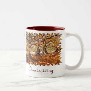 2 Couleurs tasse de thanksgiving