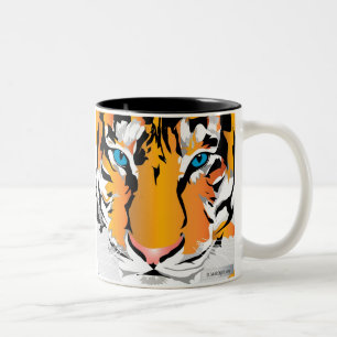 2 COULEURS TASSE DE TIGER-ORANGE