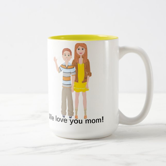 2 Couleurs Tasse de ton de DHG deux (15 onces) (Droit)