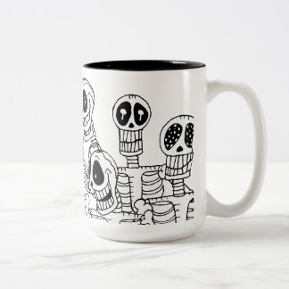 2 Couleurs Tasse de ton des squelettes deux
