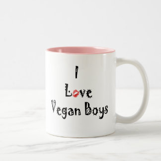 2 Couleurs Tasse de végétaliens d'amour
