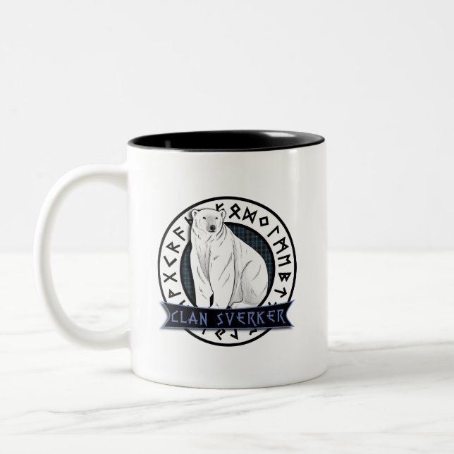 2 Couleurs Tasse de vieille école de Sverker de clan (Gauche)