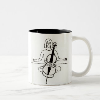 2 Couleurs Tasse de violoncelliste de zen