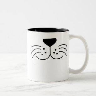 2 Couleurs Tasse de visage de chat