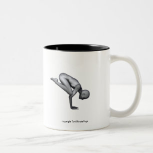 2 Couleurs Tasse de yoga - pose de grue (corneille)