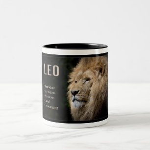 2 Couleurs Tasse de zodiaque - LION le lion
