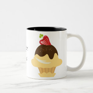 2 Couleurs Tasse délicieuse de petit gâteau
