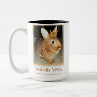 2 Couleurs Tasse désapprobatrice de lapin