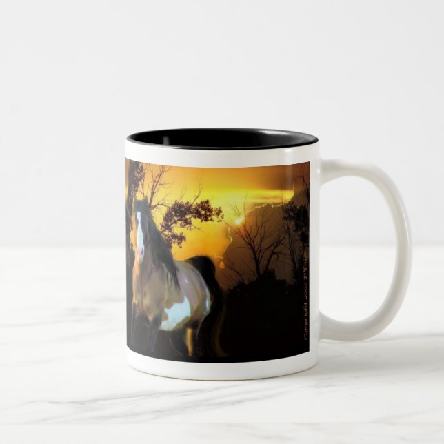 2 Couleurs Tasse d'étalon de coucher du soleil (Droit)