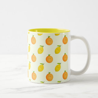 2 Couleurs Tasse d'été d'agrume d'orange et de citron