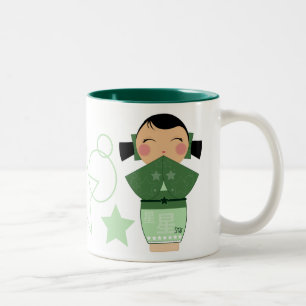 2 Couleurs Tasse d'étoile de Kokeshi
