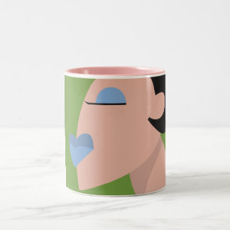 2 COULEURS TASSE DEUX FOIS EMBRASSÉE