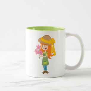 2 Couleurs Tasse deux tons J'adore le jardinage