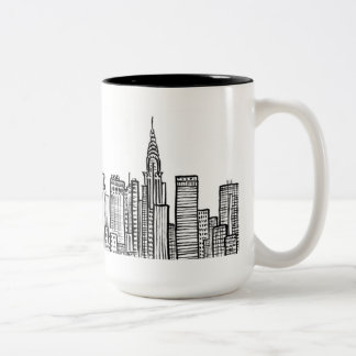 2 Couleurs Tasse d'horizon de New York