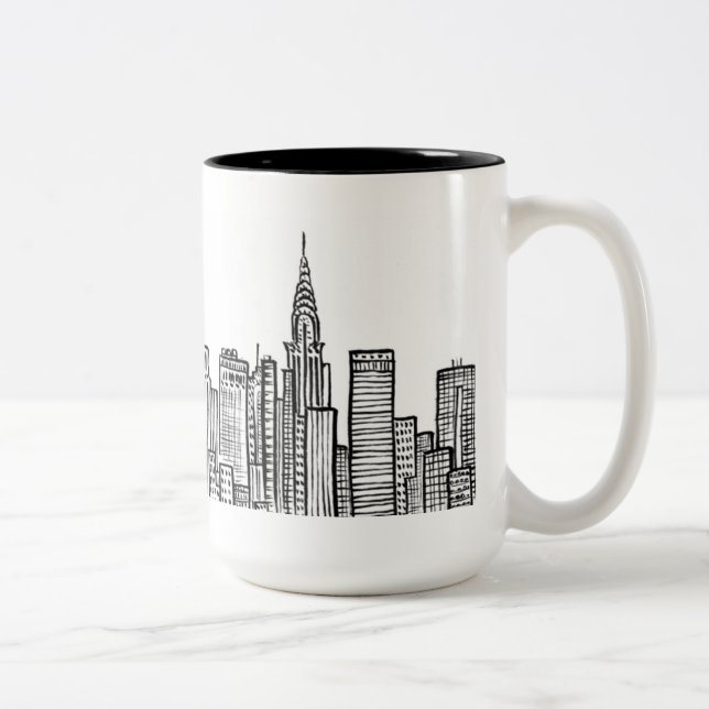 2 Couleurs Tasse d'horizon de New York (Droit)