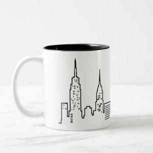 2 Couleurs Tasse d'horizon de NYC