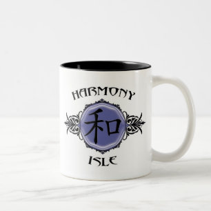 2 Couleurs Tasse d'île d'harmonie