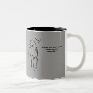 2 Couleurs Tasse d'illustration de cheval - citation Arabe