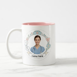 2 Couleurs Tasse d'infirmière personnalisée – Cadeau médical 