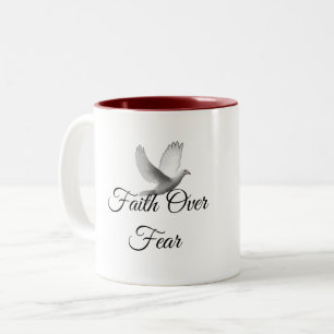 2 Couleurs Tasse d'inspiration chrétienne "La Foi au-dessus d