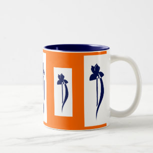 2 Couleurs Tasse d'iris de PRLimages OrangeNavy