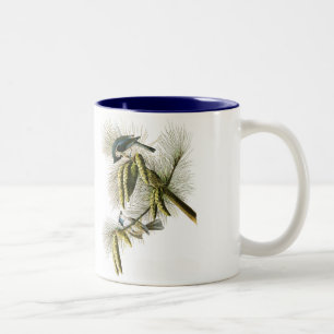 2 Couleurs Tasse d'oiseau d'Audubon, mésange tuftée, 15 onc
