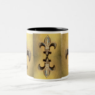 2 Couleurs Tasse d'or d'impression de Fleur de lis