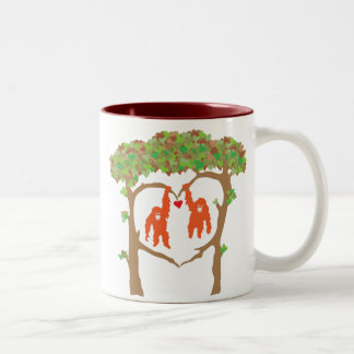 2 Couleurs Tasse d'orang-outan