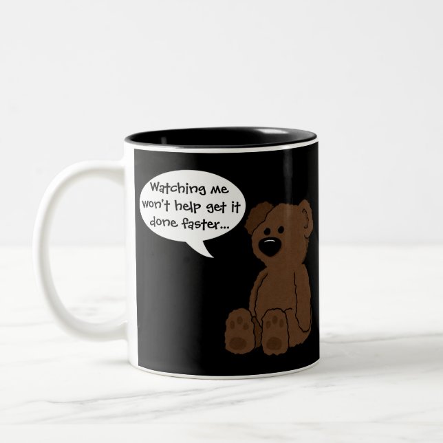 2 Couleurs Tasse "d'ours de message" (Gauche)
