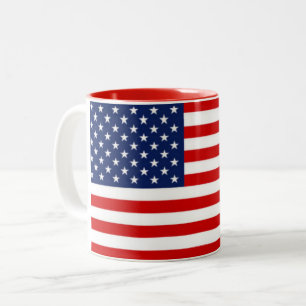 2 Couleurs Tasse Drapeau États-Unis