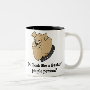 2 Couleurs Tasse drôle de bouledogue