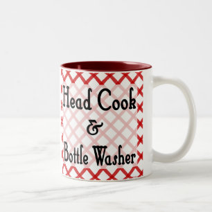 2 Couleurs Tasse drôle de cuisinier en chef et de laveur de b