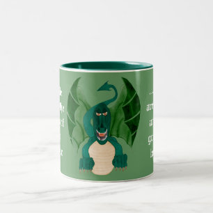 2 Couleurs Tasse drôle de dragon