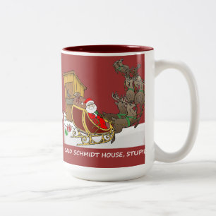 2 Couleurs Tasse drôle de Noël de Chambre de Schmidt