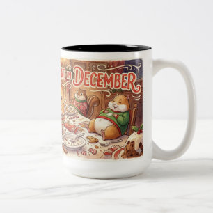2 Couleurs Tasse drôle de Noël – “Les calories ne comptent pa
