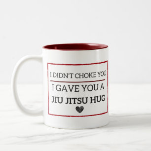2 Couleurs Tasse drôle d'étreinte de Jiu Jitsu