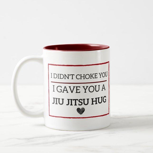2 Couleurs Tasse drôle d'étreinte de Jiu Jitsu (Gauche)