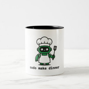 2 Couleurs Tasse drôle pour programmeur — sudo préparer le dî
