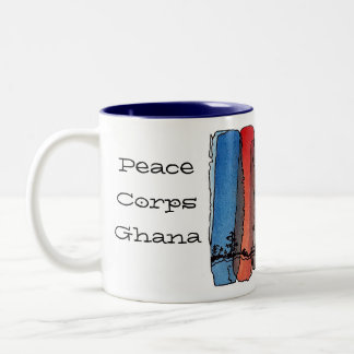 2 Couleurs Tasse du Ghana de corps de paix