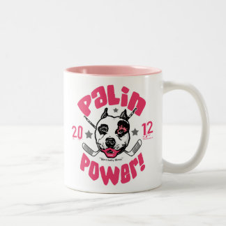2 Couleurs Tasse du pitbull 2012 de puissance de Palin